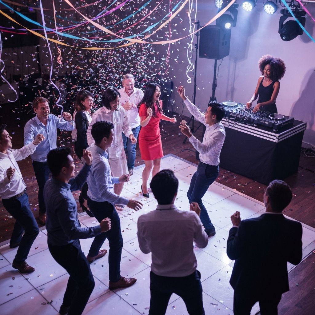 Firmenfeier im Thurgau mit Event-DJ und tanzenden Mitarbeitenden