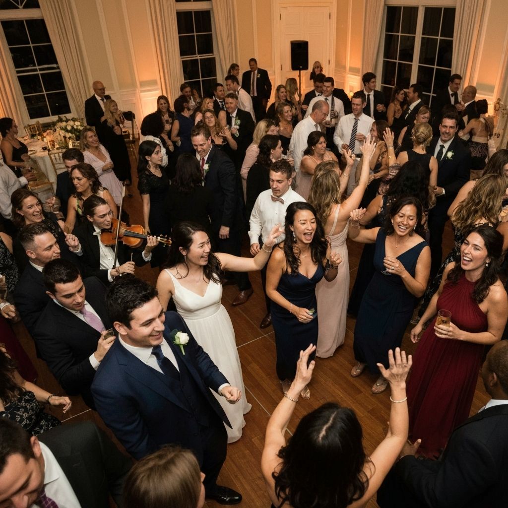 Volle Tanzfläche an einer Hochzeit in der Ostschweiz